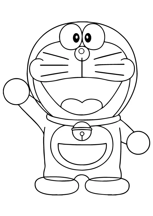 Doraemon boyama sayfası – sanatsal çalışma, çocuklar için