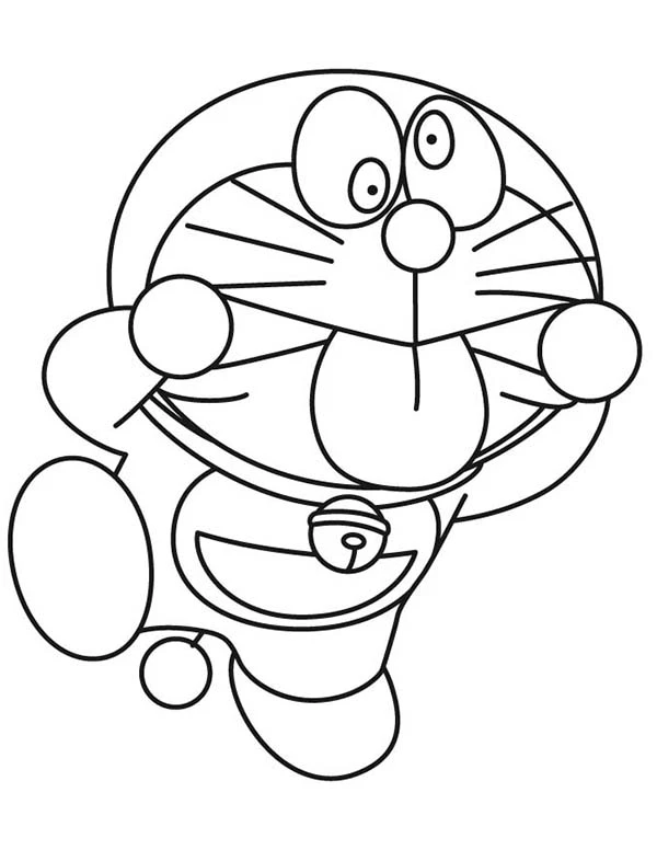 Doraemon boyama sayfası – renkli çizimler, okul öncesi