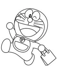 Doraemon boyama sayfası – sevimli karakter, sanatsal çalışma