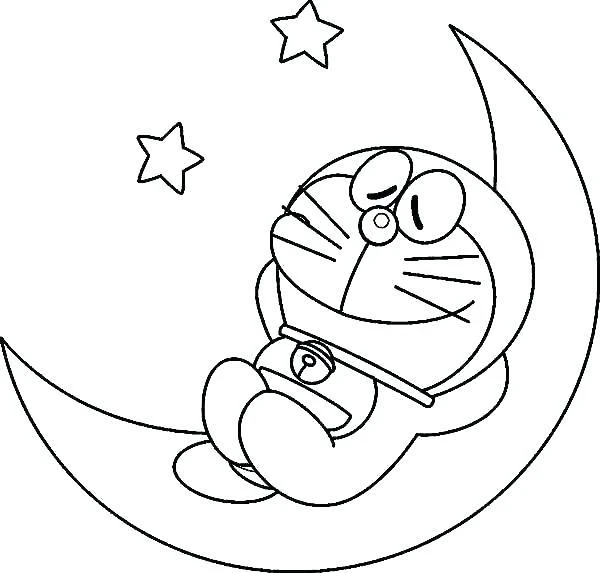 Doraemon boyama sayfası – keyifli zaman, renkli çizimler