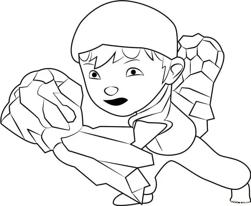 BoBoiBoy boyama sayfası – çocuklar için, çizgi film temalı
