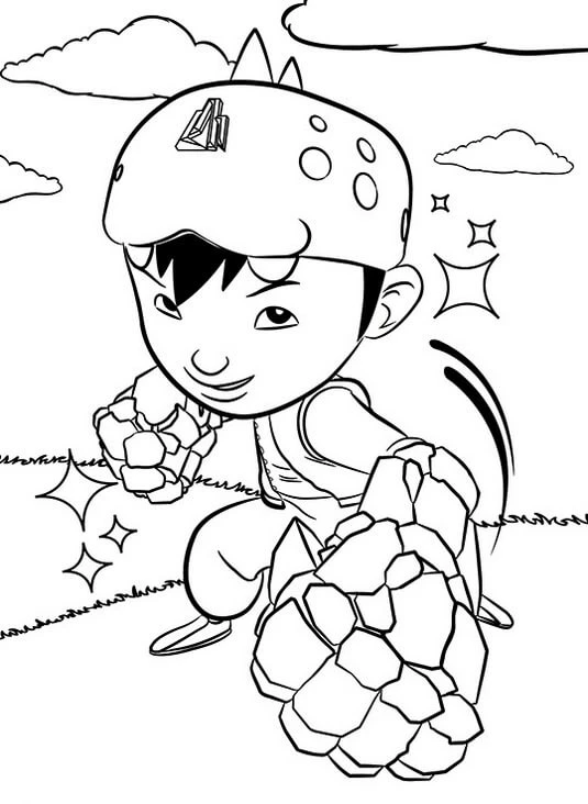 BoBoiBoy boyama sayfası – boyama etkinliği, çocuk aktivitesi