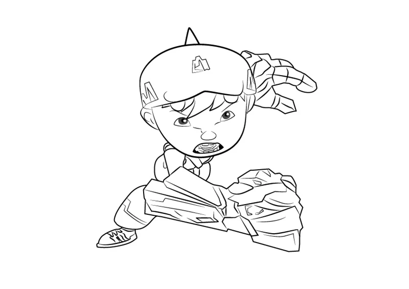 BoBoiBoy boyama sayfası – eğitici aktivite, yaratıcılık