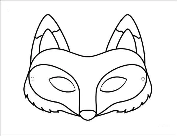 Maske boyama sayfası – boyama çalışması, yaratıcılığı geliştirir