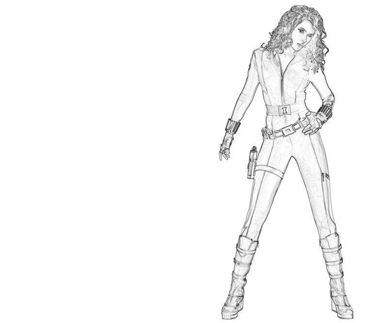 Black Widow boyama sayfası – eğlenceli etkinlik, el becerilerini geliştirir