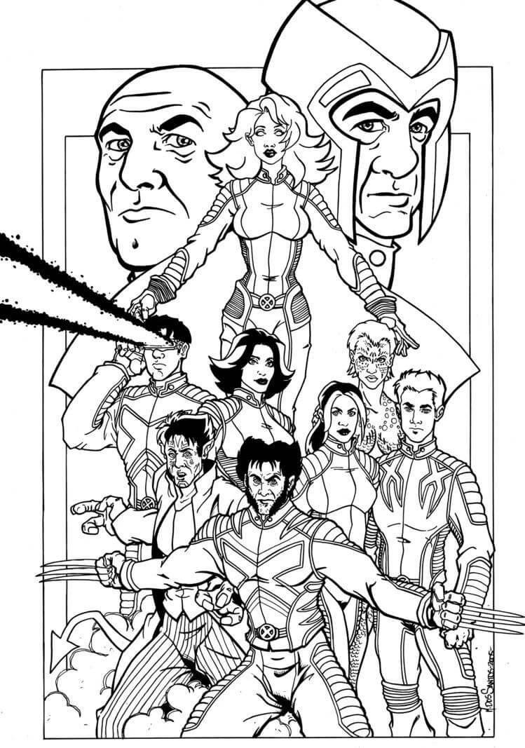 X-Men boyama sayfası – okul öncesi, evde etkinlik