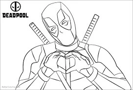 Deadpool boyama sayfası #6 – evde etkinlik, anaokulu etkinliği