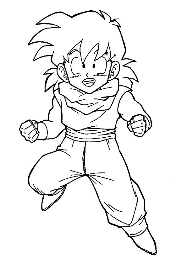 Dragon Ball boyama sayfası – eğlenceli etkinlik, el becerilerini geliştirir