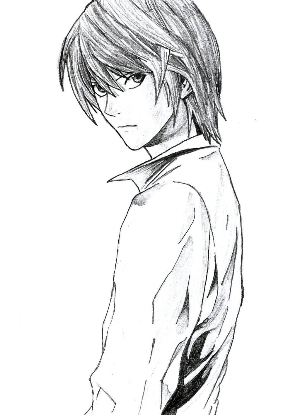 Death Note boyama sayfası – keyifli zaman, renkli çizimler
