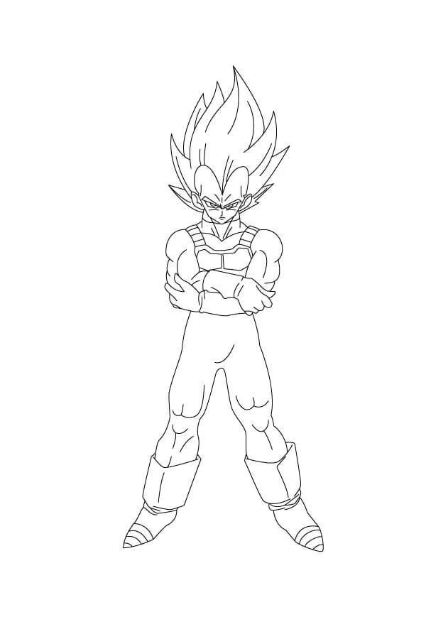 Dragon Ball Z boyama sayfası – boyama etkinliği, çocuk aktivitesi