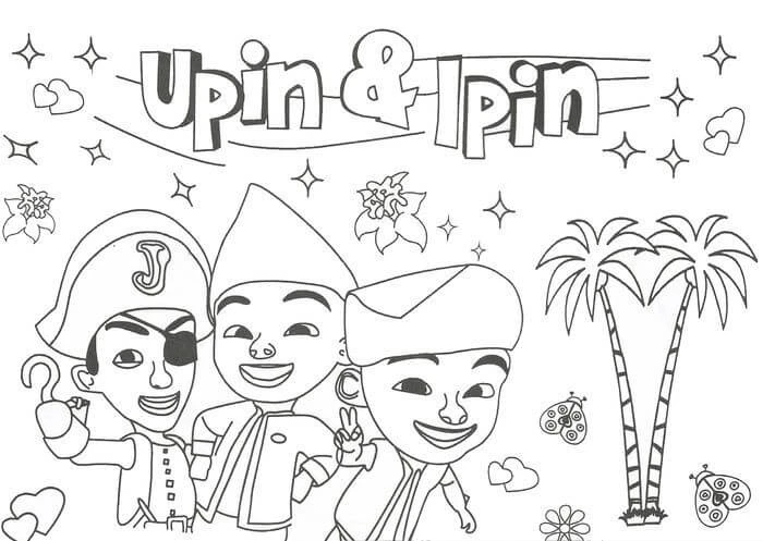 Upin Ve Ipin boyama sayfası – okul öncesi, evde etkinlik