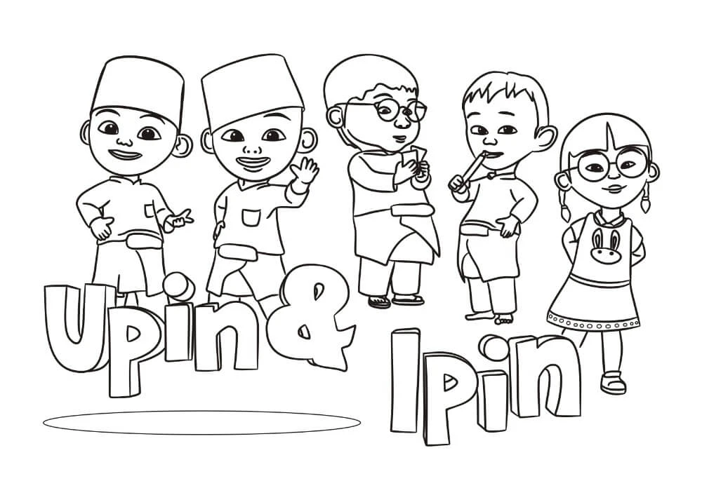 Upin Ve Ipin boyama sayfası – boyama etkinliği, çocuk aktivitesi