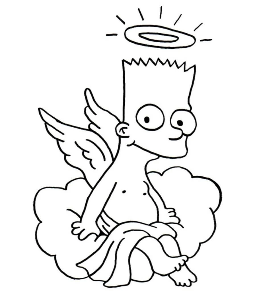 Simpsonlar boyama sayfası – çocuklar için, çizgi film temalı
