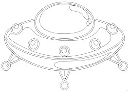 UFO boyama sayfası – eğitici aktivite, yaratıcılık