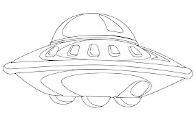 UFO boyama sayfası – el becerilerini geliştirir, boyama çalışması