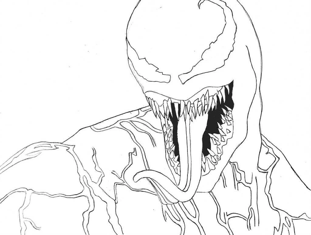 Venom boyama sayfası #4 – eğlenceli etkinlik, el becerilerini geliştirir