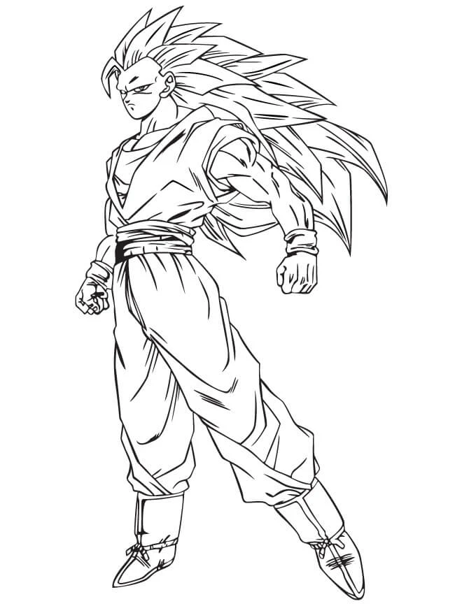 Son Goku boyama sayfası – keyifli zaman, renkli çizimler