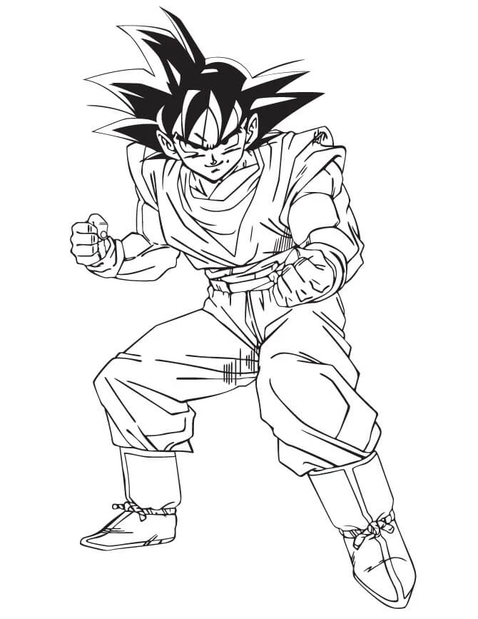 Son Goku boyama sayfası – ücretsiz yazdır, boyama etkinliği