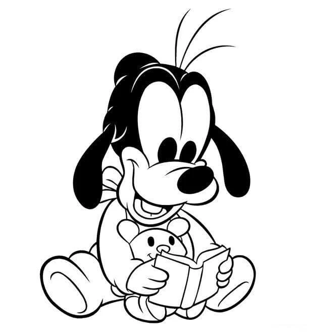Goofy boyama sayfası – okul öncesi, evde etkinlik