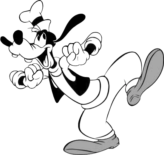 Goofy boyama sayfası – çocuk aktivitesi, PDF indir