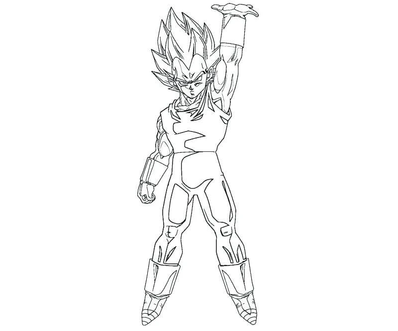 Vegeta boyama sayfası – okul öncesi, evde etkinlik