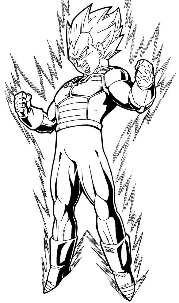 Vegeta boyama sayfası – eğitici aktivite, yaratıcılık