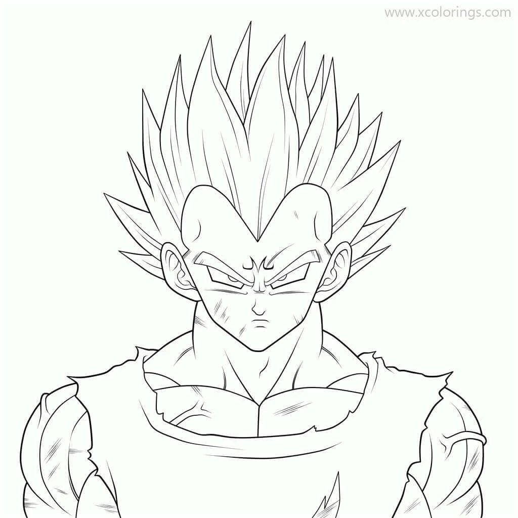 Vegeta boyama sayfası – keyifli zaman, renkli çizimler