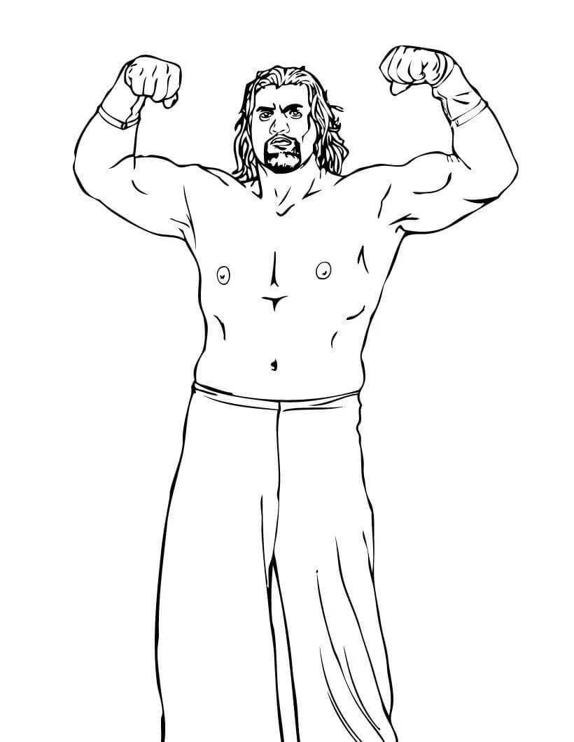WWE boyama sayfası #19 – ücretsiz yazdır, boyama etkinliği