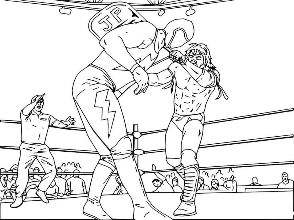 WWE boyama sayfası #22 – kolay boyama, eğitici aktivite