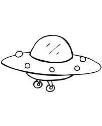UFO boyama sayfası – okul öncesi, evde etkinlik