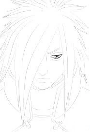 Madara Uchiha boyama sayfası – boyama çalışması, yaratıcılığı geliştirir