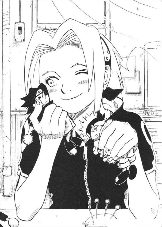 Sakura Haruno boyama sayfası – eğlenceli etkinlik, el becerilerini geliştirir