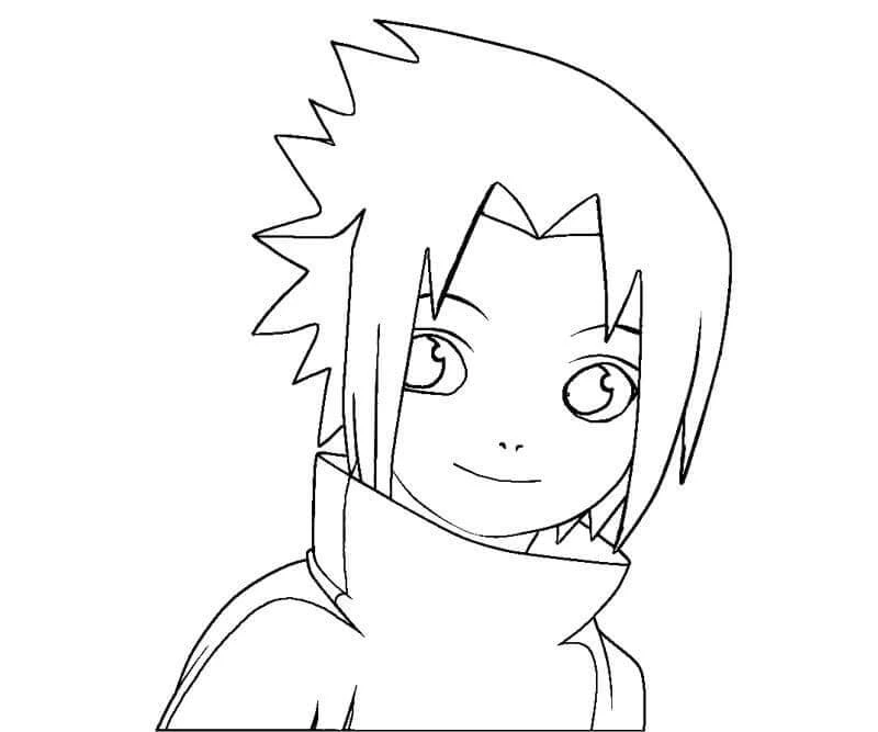 Sasuke boyama sayfası – yaratıcılık, eğlenceli etkinlik