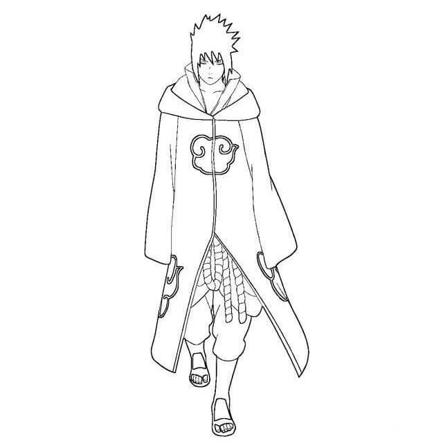 Sasuke boyama sayfası – boyama çalışması, yaratıcılığı geliştirir