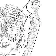 Meliodas boyama sayfası – ücretsiz yazdır, boyama etkinliği