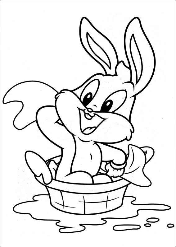 Bebek Looney Şarkıları boyama sayfası – çocuklar için, çizgi film temalı