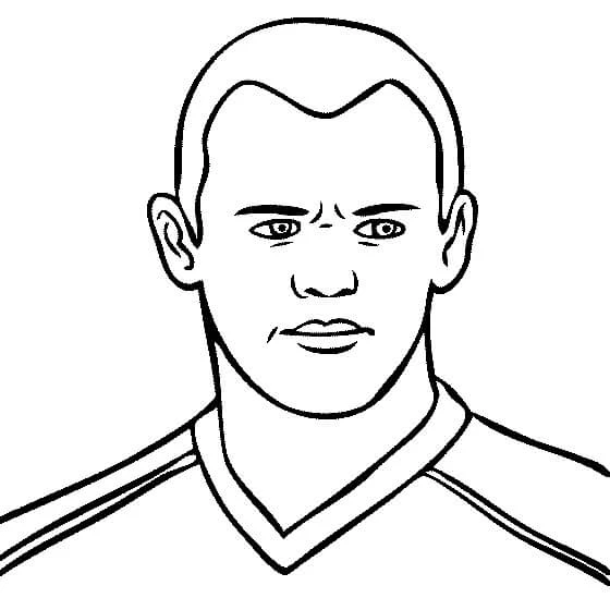 Wayne Rooney boyama sayfası – yaratıcılık, eğlenceli etkinlik