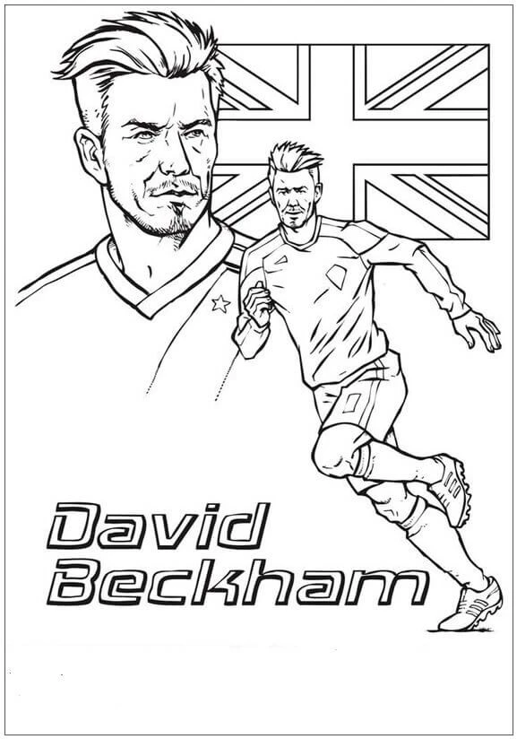 David Beckham boyama sayfası – PDF indir, sevimli karakter