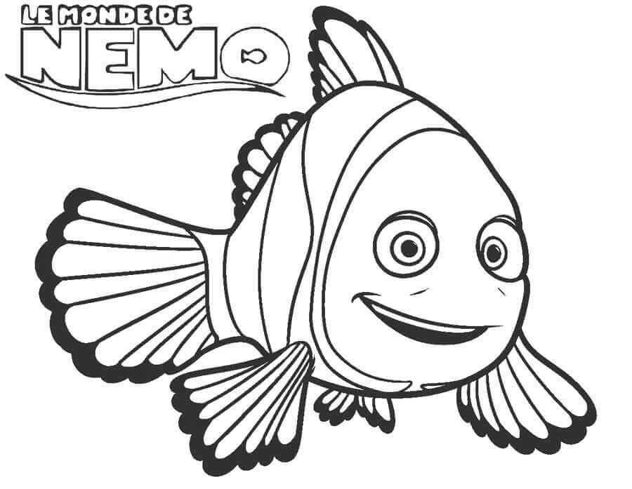 Nemo boyama sayfası – eğitici aktivite, yaratıcılık