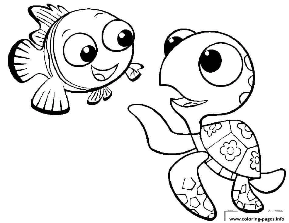 Nemo boyama sayfası – ücretsiz yazdır, boyama etkinliği