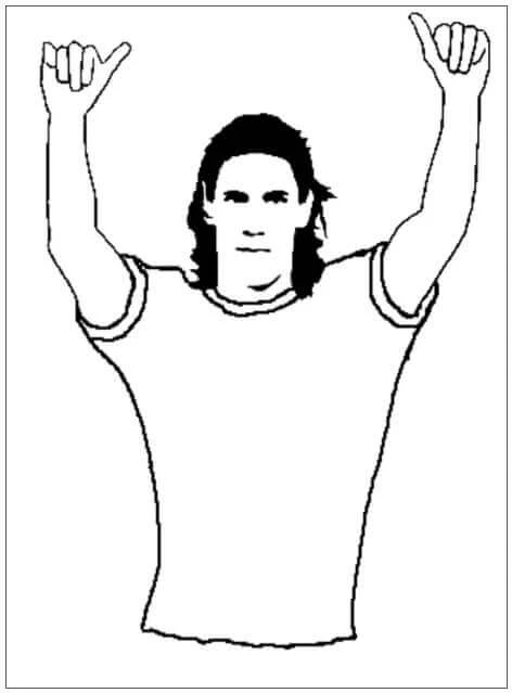 Edinson Cavani boyama sayfası – boyama etkinliği, çocuk aktivitesi