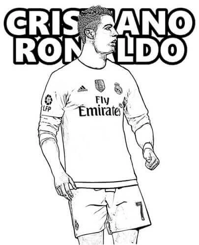 Cristiano Ronaldo boyama sayfası – yaratıcılık, eğlenceli etkinlik