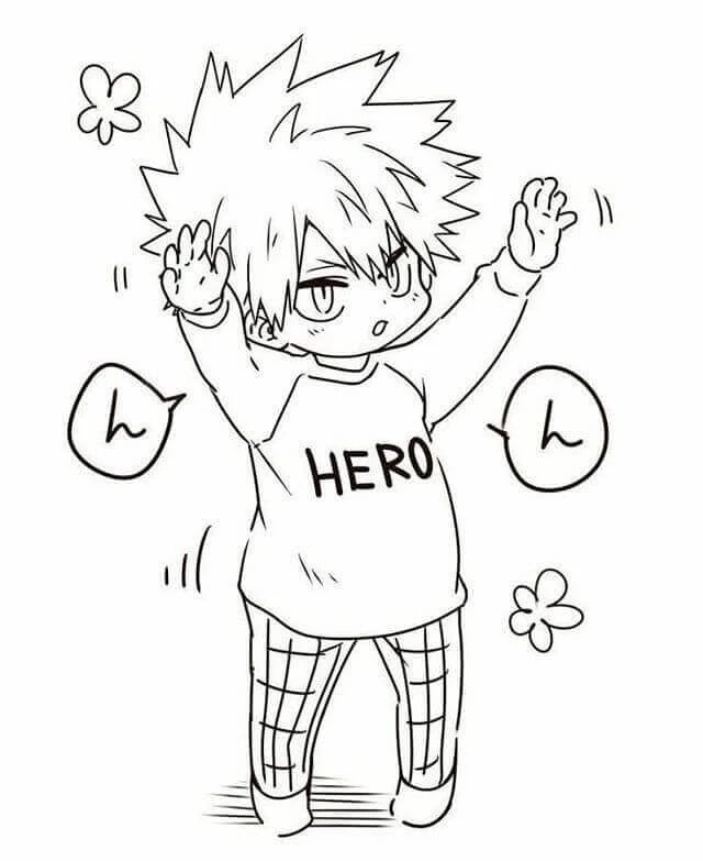 Kahraman Akademim (My Hero Academia) boyama sayfası #20 – eğlenceli öğrenme deneyimi, okul öncesi
