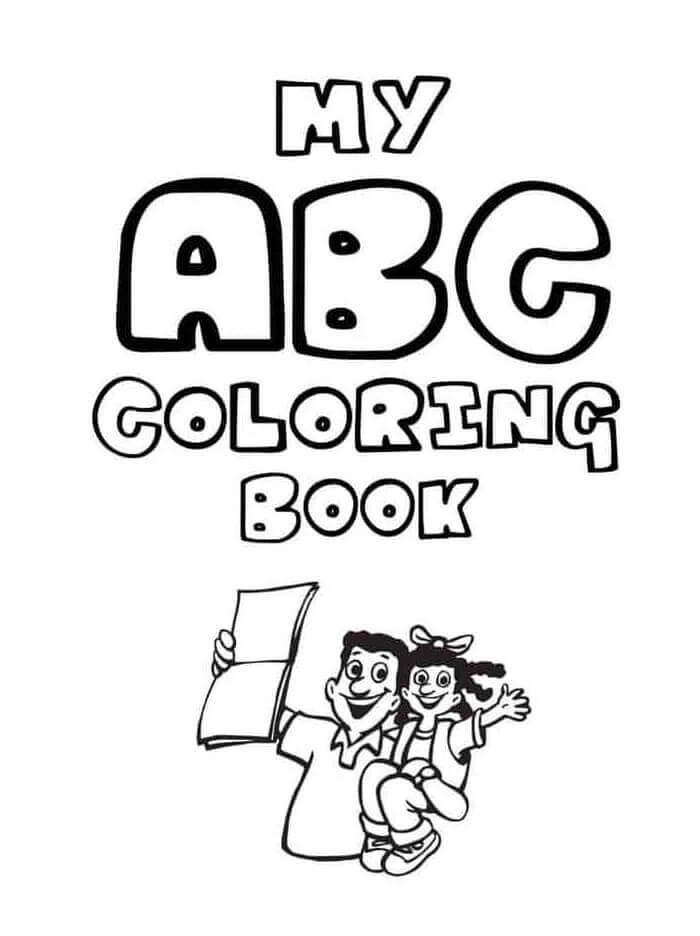 ABC boyama sayfası – renkli çizimler, okul öncesi