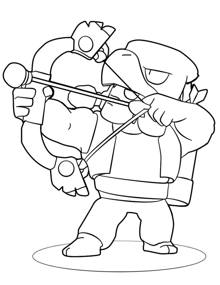 Brawl Stars boyama sayfası – renkli çizimler, okul öncesi