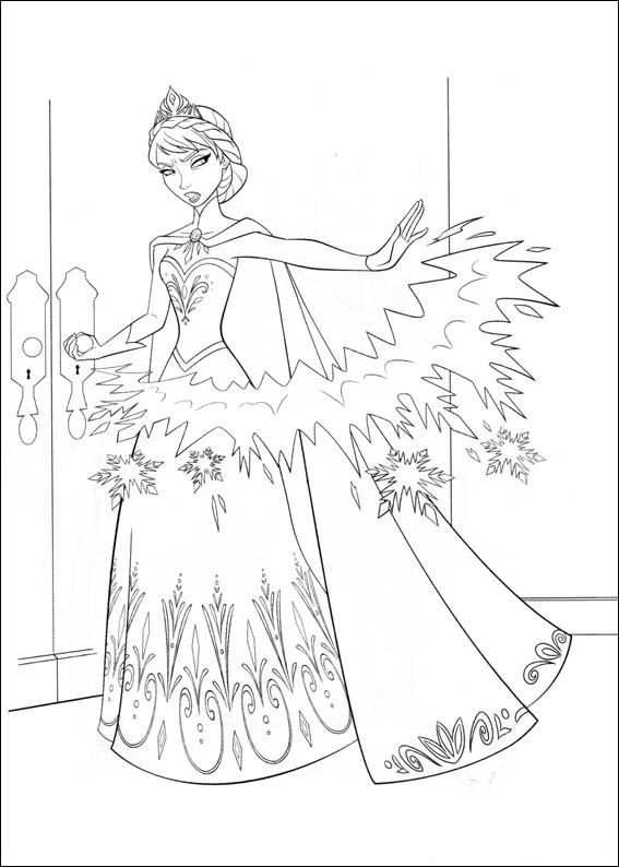 Frozen (Karlar Ülkesi) boyama sayfası – boyama etkinliği, çocuk aktivitesi
