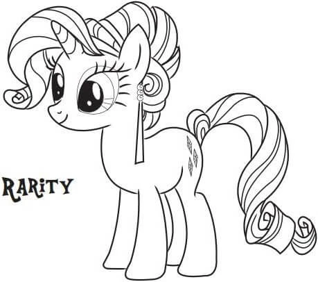 Pony boyama sayfası – PDF indir, sevimli karakter
