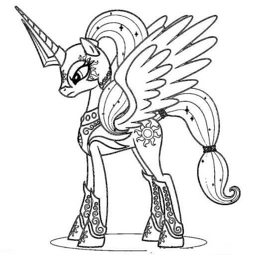 Pony boyama sayfası – yaratıcılığı geliştirir, keyifli zaman