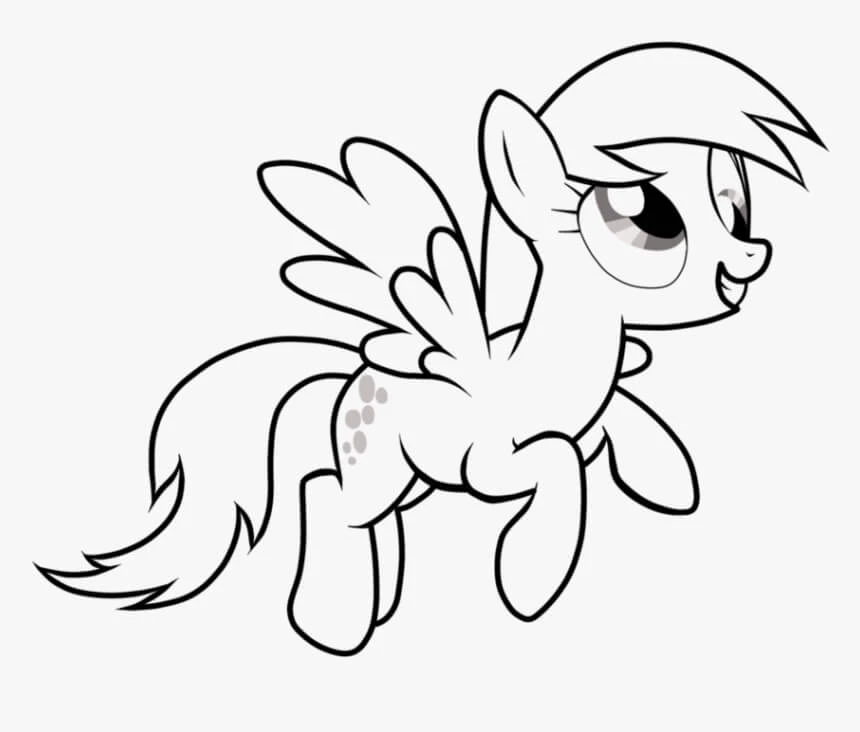 Pony boyama sayfası – okul öncesi, evde etkinlik