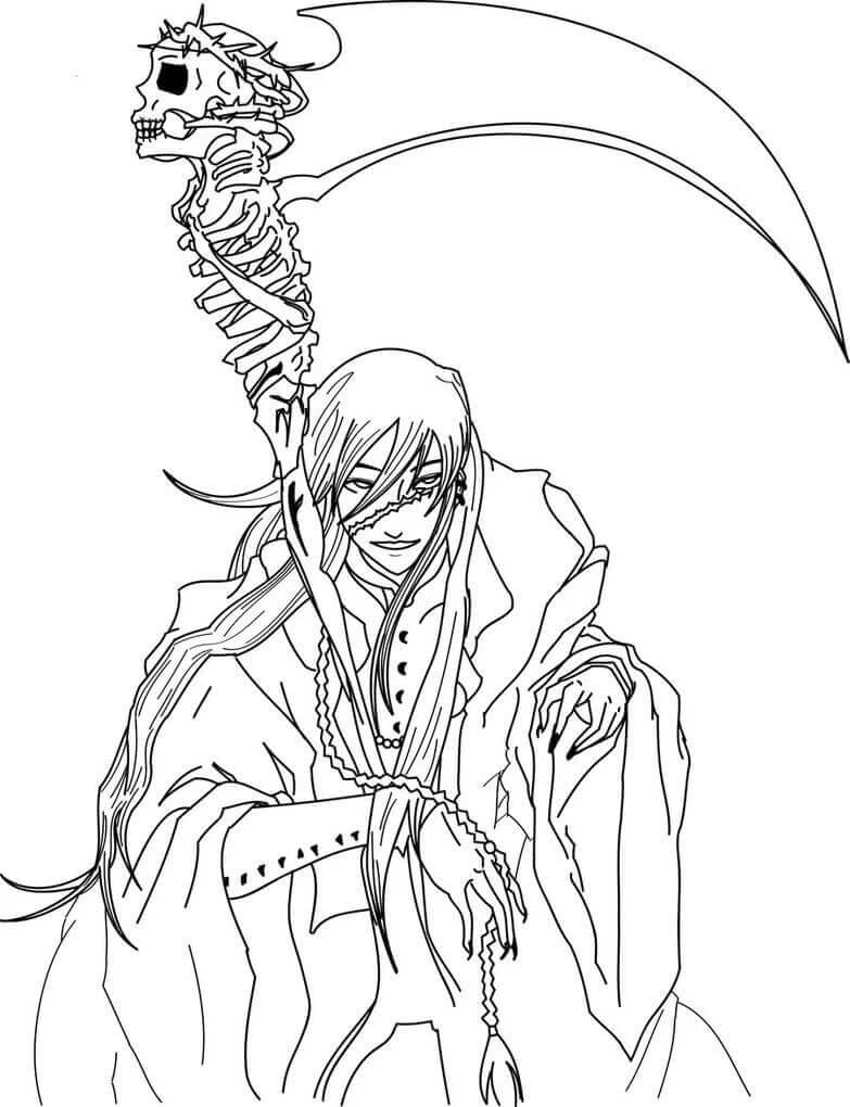 Black Butler boyama sayfası – keyifli zaman, renkli çizimler